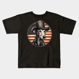 Patriotic Whippet Kids T-Shirt